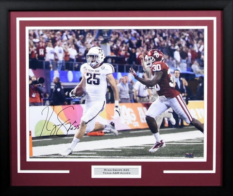RYAN SWOPE AUTOGRAPHED TEXAS A&M AGGIES 16x20 FRAMED PHOTO COA