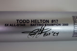 Todd Helton Autographed Purple Chrome Baseball Hall of Fame Bat #18/500