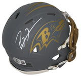 Ray Lewis Autographed Baltimore Ravens 'Slate' Mini Speed Helmet Beckett