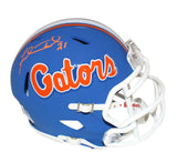 Fred Taylor Autographed Florida Gators blue mini helmet BAS 40088