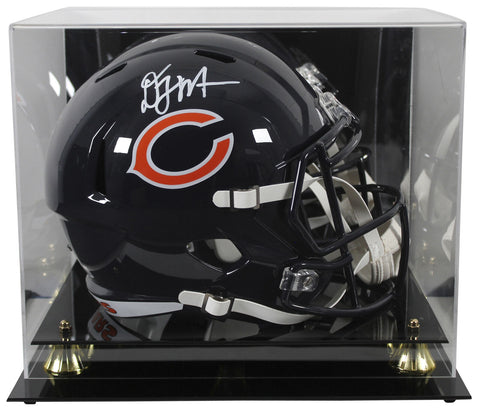 Bears D.J. Moore Authentic Signed Full Size Speed Rep Helmet w/ Case BAS Witness