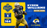 Kyren Williams "Play Like A Champion Today" Signed Notre Dame Football / Rams RB