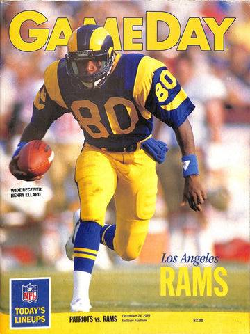 1989 New England Patriots vs. Los Angeles Rams 12/24/89 Game Program 180235