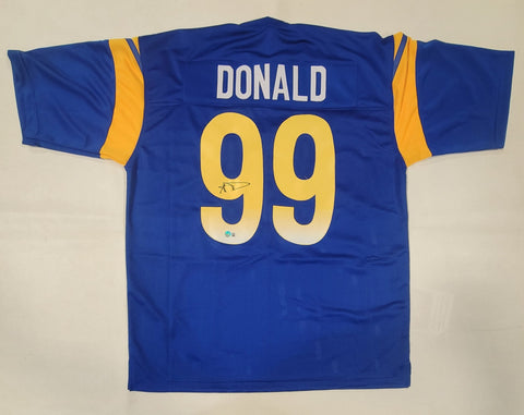 AARON DONALD AUTOGRAPHED SIGNED PRO STYLE XL JERSEY W/ BECKETT QR
