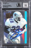Cowboys Emmitt Smith Authentic Signed 1992 Finest #27 Card Auto 10! BAS Slabbed