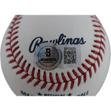 Nolan Ryan Autographed/Signed Texas Rangers OML Baseball HOF Insc. Beckett 51248