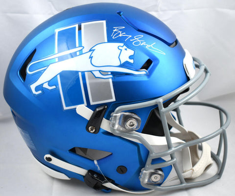 Barry Sanders Signed Detroit Lions F/S Alt Speed Flex Helmet-Beckett W Hologram
