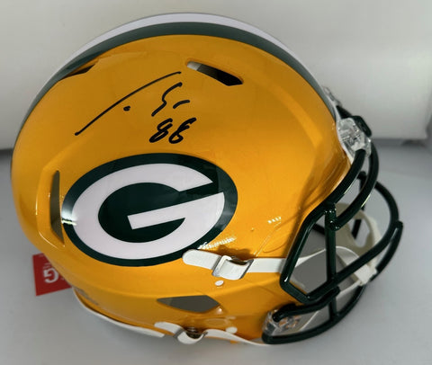 Packers LUKE MUSGRAVE Signed Riddell Full Size Authentic Speed Helmet AUTO - FAN