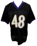 Patrick Queen Signed Black Custom Football Jersey Ravens Beckett 186214