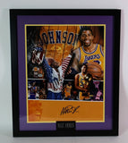 Magic Johnson Autographed 16x20 Photo Collage Framed Fanatics COA