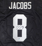 Las Vegas Raiders Josh Jacobs Autographed Black Jersey Beckett BAS QR #W254377