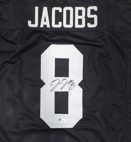 Las Vegas Raiders Josh Jacobs Autographed Black Jersey Beckett BAS QR #W254377