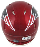 Patriots Christian Gonzalez Authentic Signed Flash Speed Mini Helmet BAS Witness