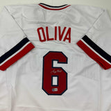 Autographed/Signed Tony Oliva Minnesota White Jersey Beckett BAS COA