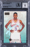 76ers Allen Iverson Signed 1996 Skybox Premium #85 Rookie Card Auto 10! BAS Slab