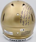 RUDY RUETTIGER AUTOGRAPHED NOTRE DAME FULL SIZE AUTHENTIC HELMET SPEECH BECKETT