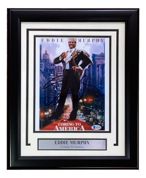 Eddie Murphy Signed Framed 8x10 Coming To America Photo BAS
