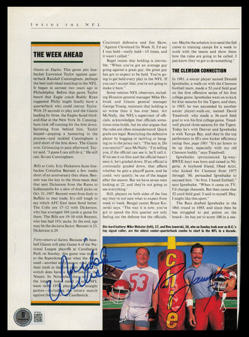 Mike Webster & Ron Jaworski Autographed Magazine Page Photo Beckett AE16548