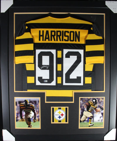JAMES HARRISON (Steelers bumblebee TOW) Signed Autographed Framed Jersey Beckett