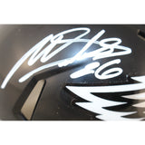 Miles Sanders Autographed Philadelphia Eagles 2022 Alt Mini Helmet Beckett 53667