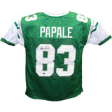 Vince Papale Autographed/Signed Pro Style Green Jersey Beckett 41169