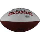 Mike Alstott Autographed Tampa Bay Buccaneers Logo Football Insc. Beckett 49094