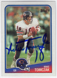 Mike Tomczak Signed Bears 1988 Topps Rookie Football Trading Card #70 - (SS COA)