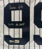 AARON JUDGE Autographed "2022 AL MVP" Yankees Authentic Home Jersey FANATICS