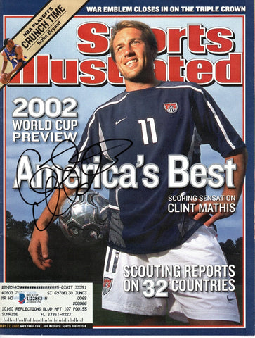 Clint Mathis Signed Sports Illustrated 2002 World Cup Preview 5/27/02 Beckett