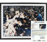 1986 NY Mets Signed Print Gary Carter Gooden Strawberry Hernandez Dykstra Mookie