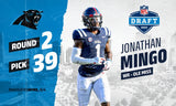 Jonathan Mingo Signed Panthers Jersey (JSA COA) Carolina 2023 #2 Pick / Receiver