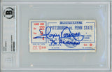 Tony Dorsett Signed Pittsburgh Panthers 1976 Heisman Ticket Slab Beckett 57054