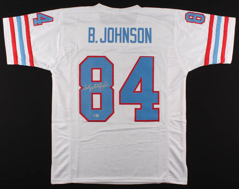 Billy "White Shoes" Johnson Signed Houston Oilers Jersey (Beckett) 3xPro Bowl WR