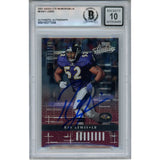 Ray Lewis Autographed 2001 Playoff Absolute #8 Trading Card Beckett 52961