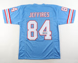 Haywood Jeffires Signed Oilers Powder Jersey (JSA COA) Houston 3xPro Bowl W.R.