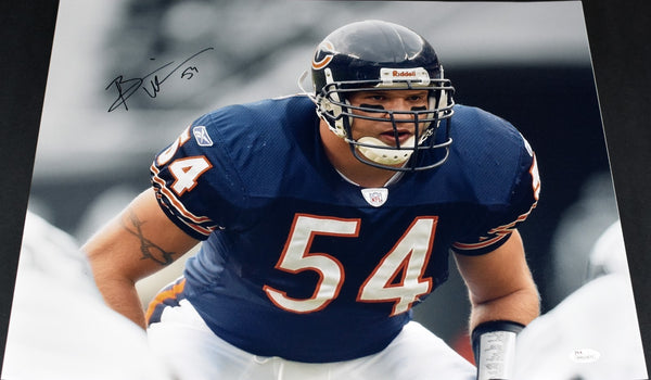 BRIAN URLACHER SIGNED AUTOGRAPHED CHICAGO BEARS 16x20 PHOTO JSA