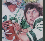 Joe Namath Signed New York Jets Framed Legends Sports NFL Magazine w/ "Broadway"