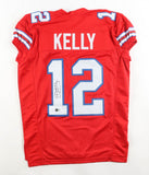 Jim Kelly Signed Buffalo Bills Pro Cut Red Alternate Jersey (Beckett) HOF Q.B.