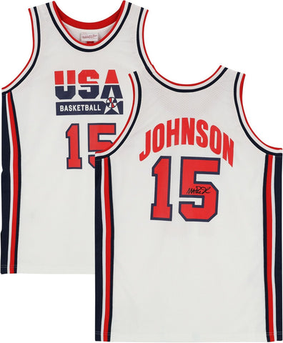 Magic Johnson Lakers Signed Mitchell & Ness1992 Team USA Authentic Jersey