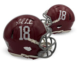Nick Saban Autographed Alabama Crimson Tide Signed Football Mini Helmet Beckett