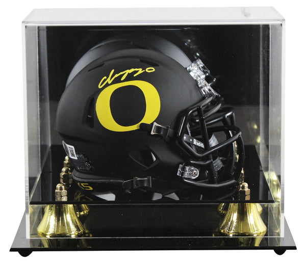 Oregon Christian Gonzalez Signed Black Speed Mini Helmet W/ Case BAS Witnessed