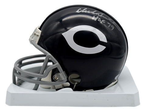 Dick Butkus HOF Bears Signed/Inscr. Bears Throwback Mini Helmet TriStar 212032