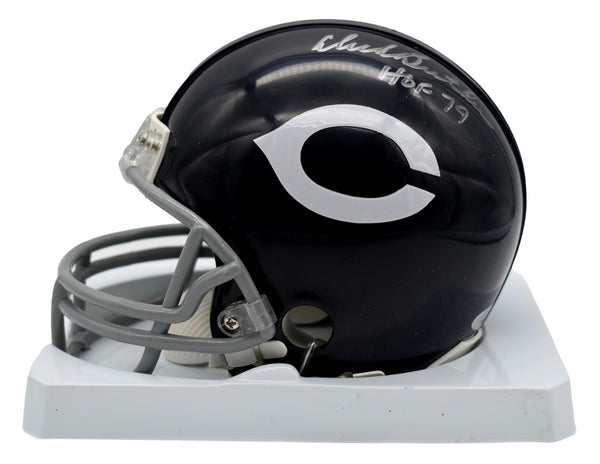 Dick Butkus HOF Bears Signed/Inscr. Bears Throwback Mini Helmet TriStar 212032