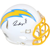 Omarion Hampton Autographed Los Angeles Chargers Mini Helmet Beckett 51634