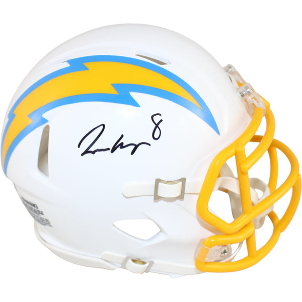 Omarion Hampton Autographed Los Angeles Chargers Mini Helmet Beckett 51634