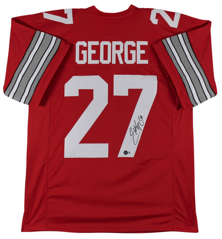 Ohio State Eddie George Authentic Signed Red Pro Style Jersey BAS Wit #W495902