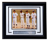 Mickey Mantle Joe DiMaggio Mays Snider Signed Framed 8x10 Baseball Photo JSA LOA