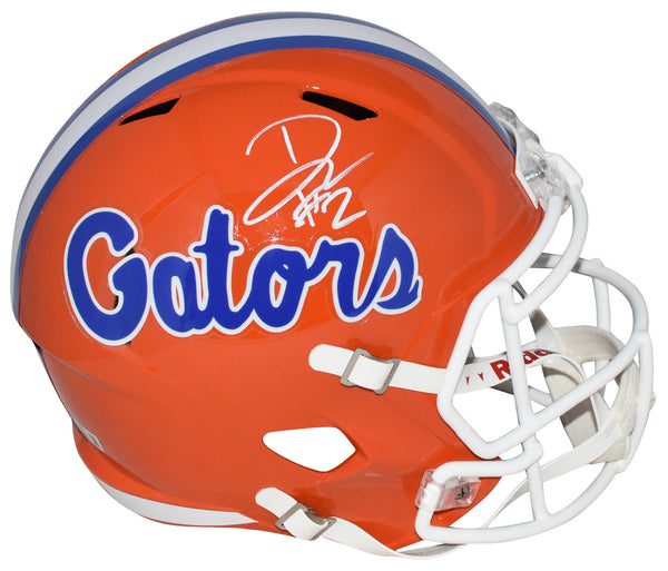 DJ LAGWAY AUTOGRAPHED FLORIDA GATORS ORANGE FULL SIZE SPEED HELMET BECKETT