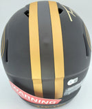 TREY LANCE AUTO 49ERS ECLIPSE BLACK FULL SIZE SPEED HELMET BECKETT 194744