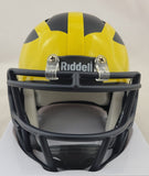 TY LAW SIGNED MICHIGAN WOLVERINES SPEED MINI HELMET BECKETT QR COA